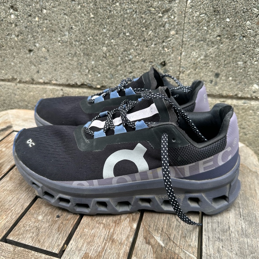 On Monster Running Women's Shoes - Black and Gray